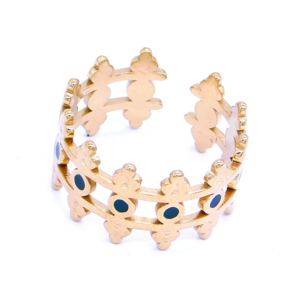 Ατσάλινο δαχτυλίδι με σμάλτο | Steel ring with enamel