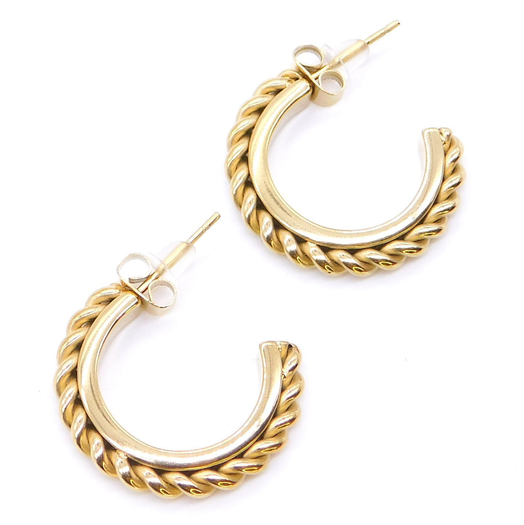 Ατσάλινα σκουλαρίκια κρίκοι Rope on | Rope on steel hoop earrings