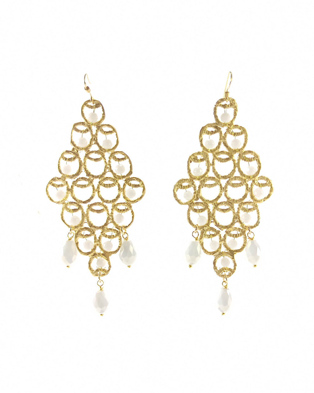 Σκουλαρίκια Χειροποίητα με Χρυσές Λεπτομέρειες και Πέρλες | Handmade Εarrings with Ρearls & gold Αccents.