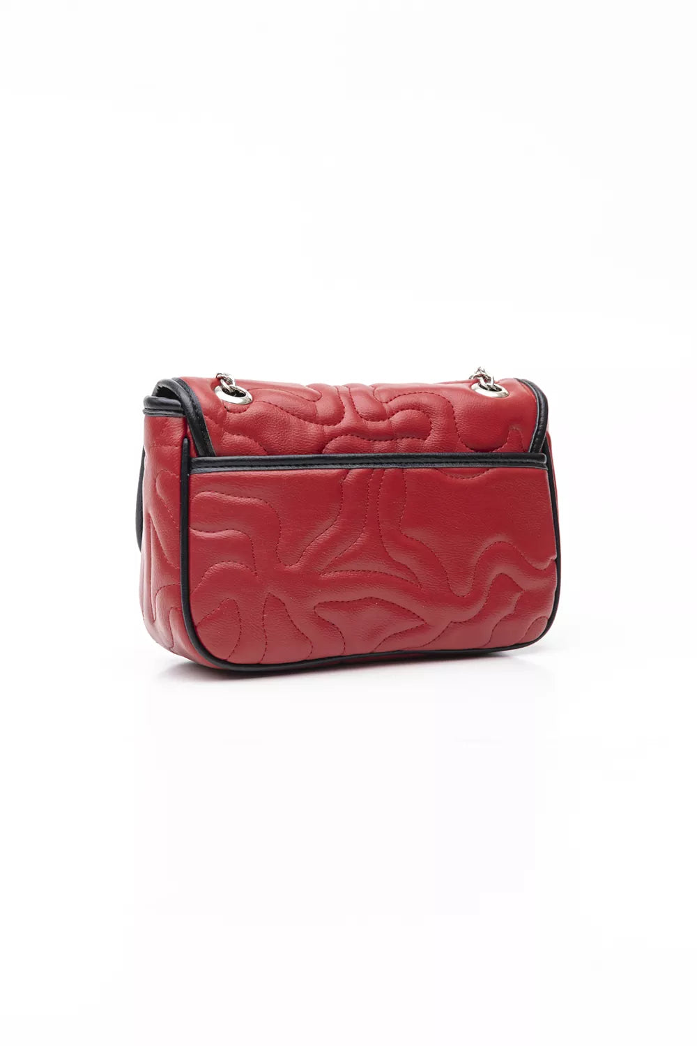 Τσάντα με αλυσίδα και καπάκι με μεταλλικό κλείσιμο με puffy κυματοειδή γαζιά Fragola