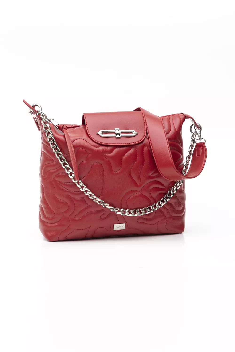 Πολυμορφική τσάντα μεσαίου μεγέθους με κυματοειδή γαζιά Fragola