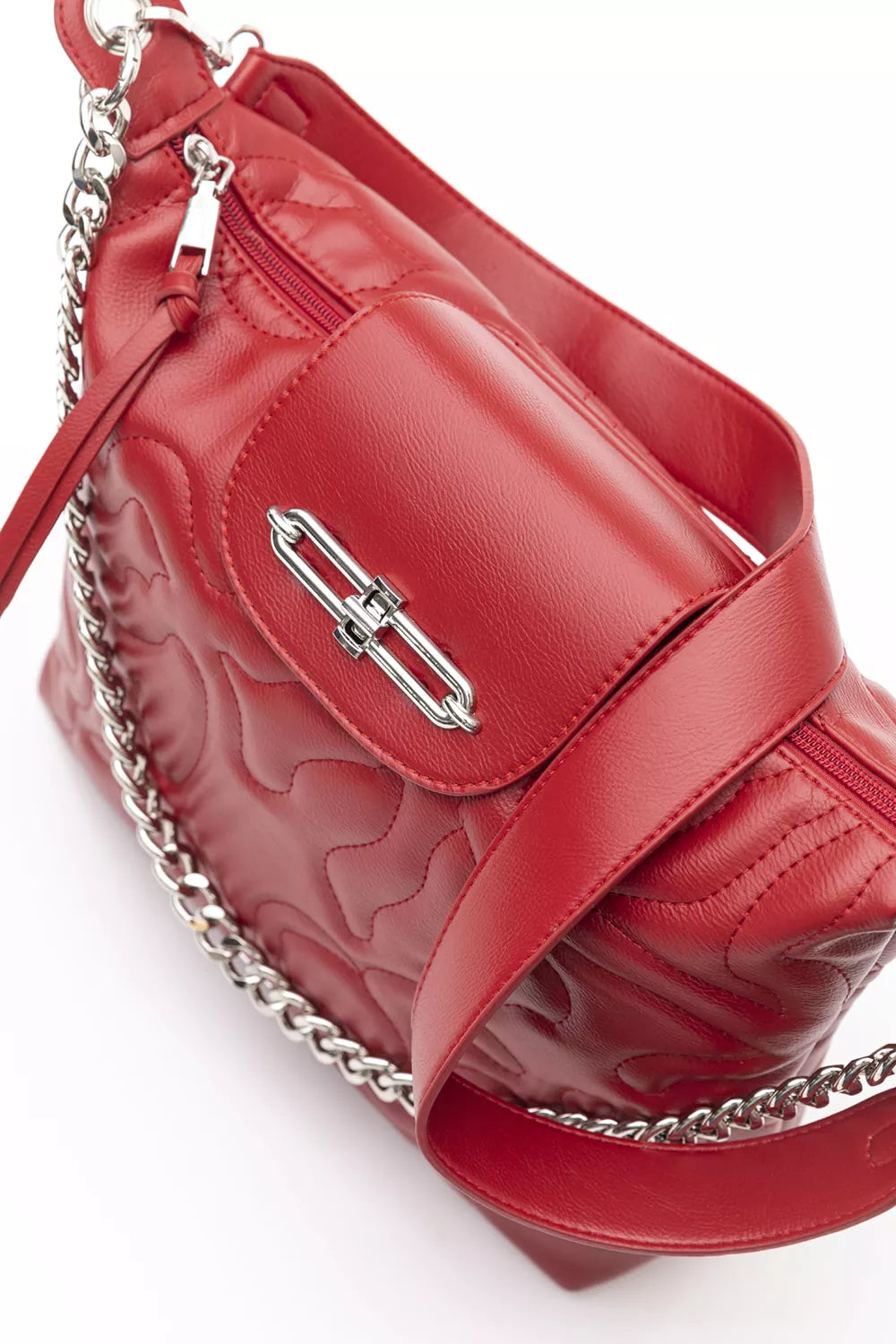 Πολυμορφική τσάντα μεσαίου μεγέθους με κυματοειδή γαζιά Fragola