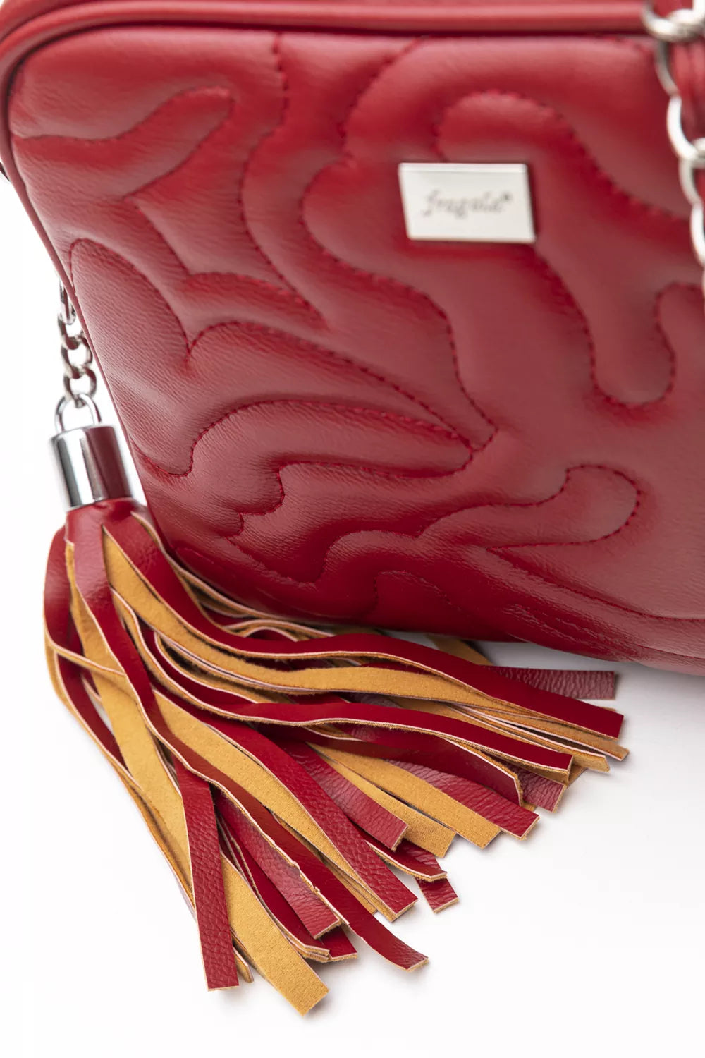 Τετράγωνη τσάντα με αλυσίδα και κυματοειδή γαζιά Fragola