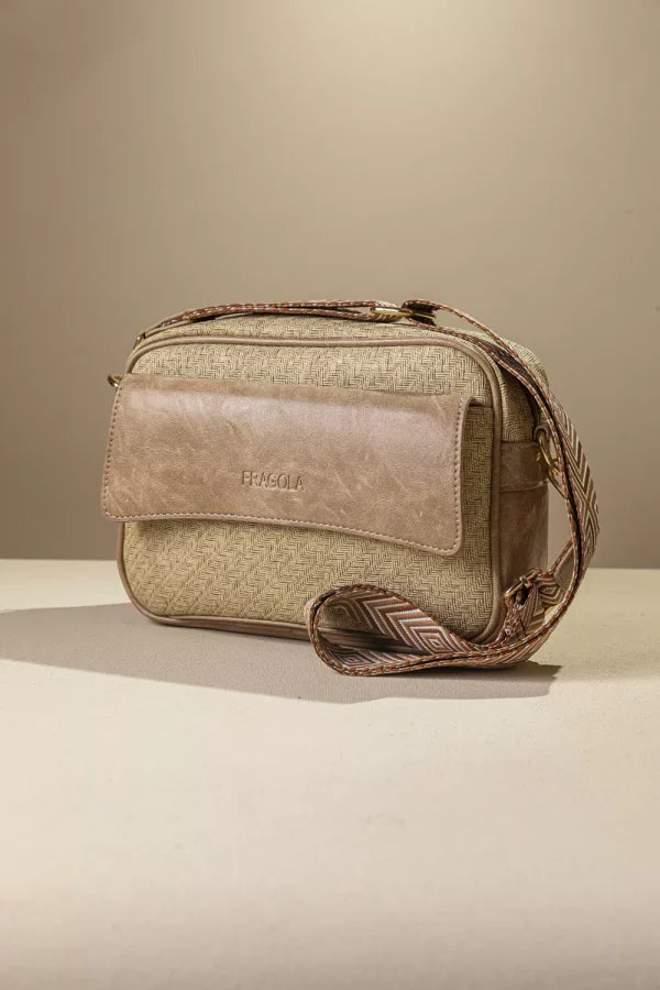 Τσαντα χιαστί με μπροστινή θήκη με καπάκι - FRAGOLA