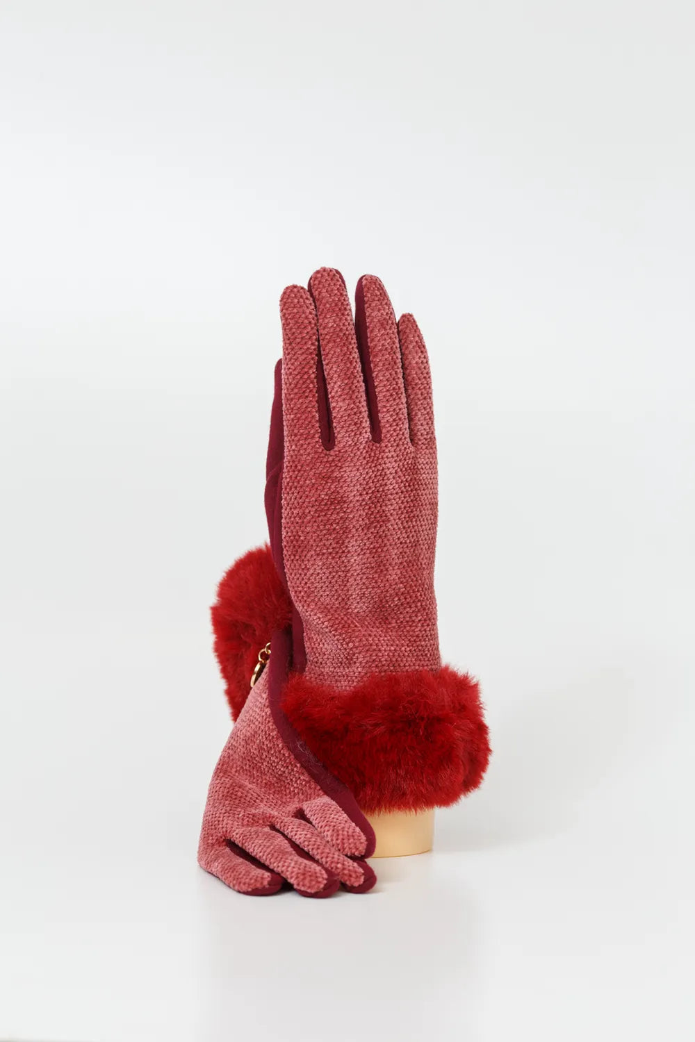 Γάντι γυναικείο με υφή σενίλ - FRAGOLA