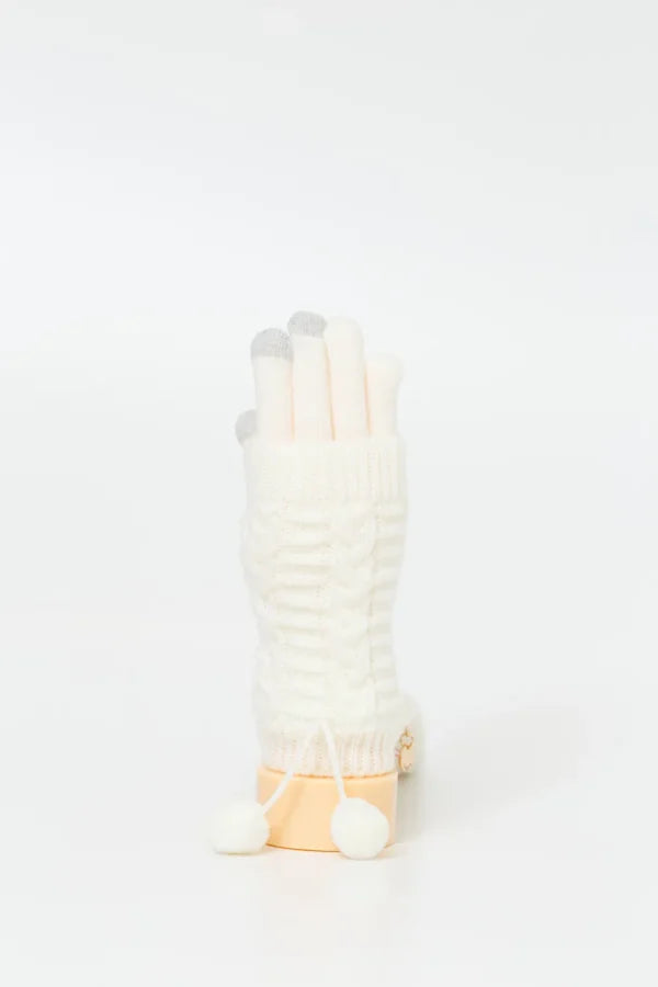 Πλεκτά γάντια 2-1 με touch screen -FRAGOLA