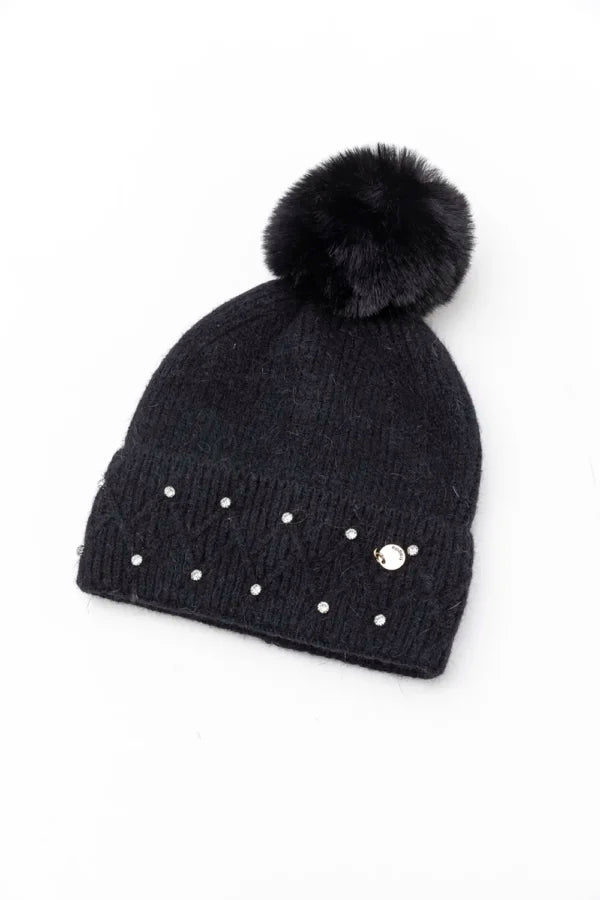 Γυναικείος μοχέρ σκούφος με strass - FRAGOLA