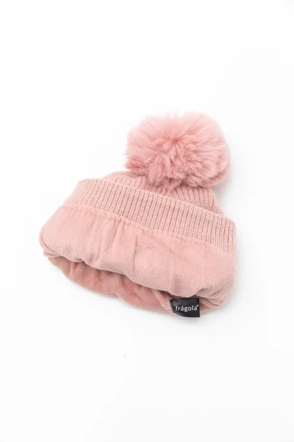 Γυναικείος μοχέρ σκούφος με strass - FRAGOLA