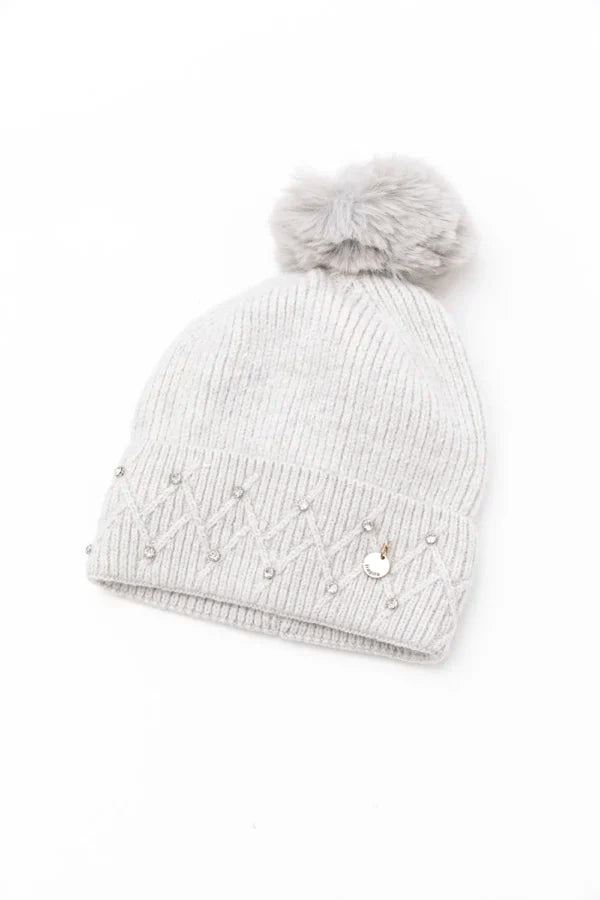 Γυναικείος μοχέρ σκούφος με strass - FRAGOLA