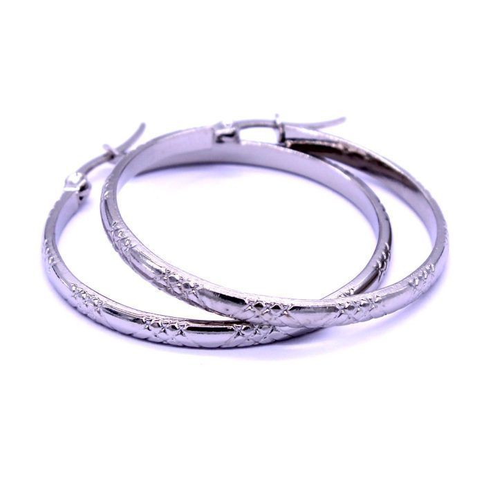 Ατσάλινα σκουλαρίκια κρίκοι 40mm