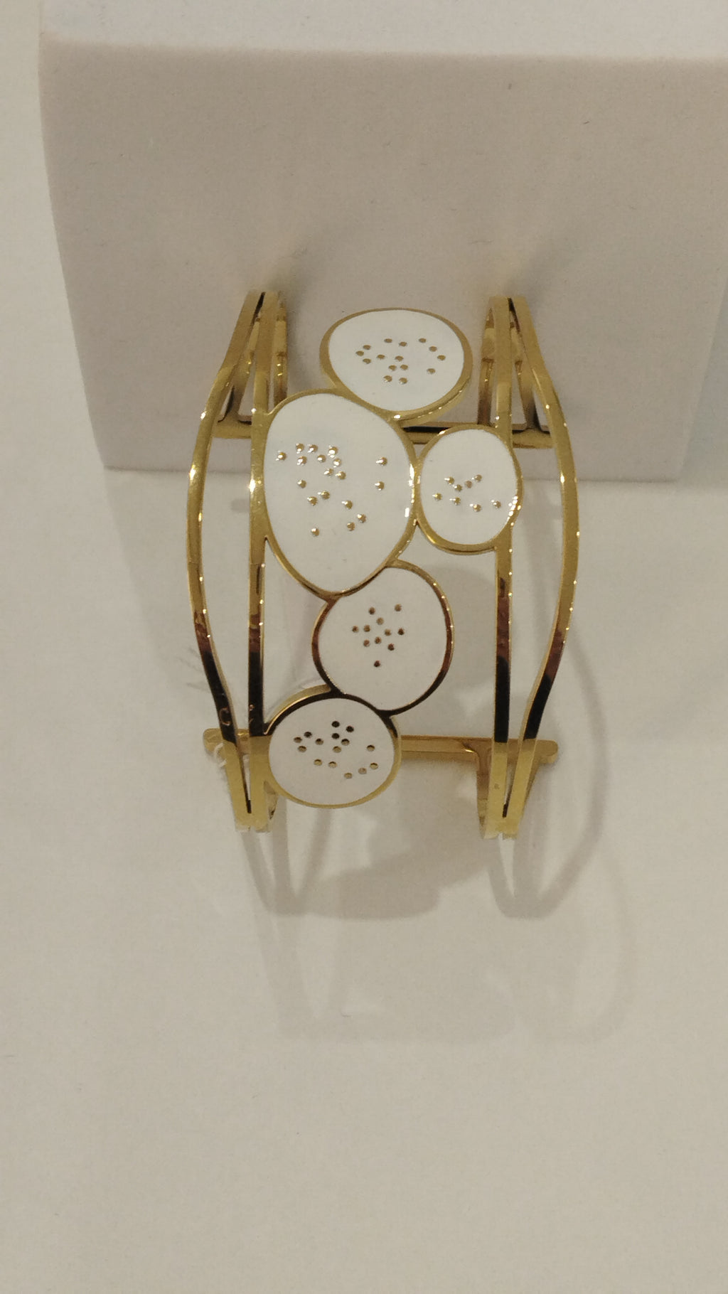 Χρυσό Ατσάλινο βραχιόλι Cuff | Gold Stainless Steel Cuff Bracelet