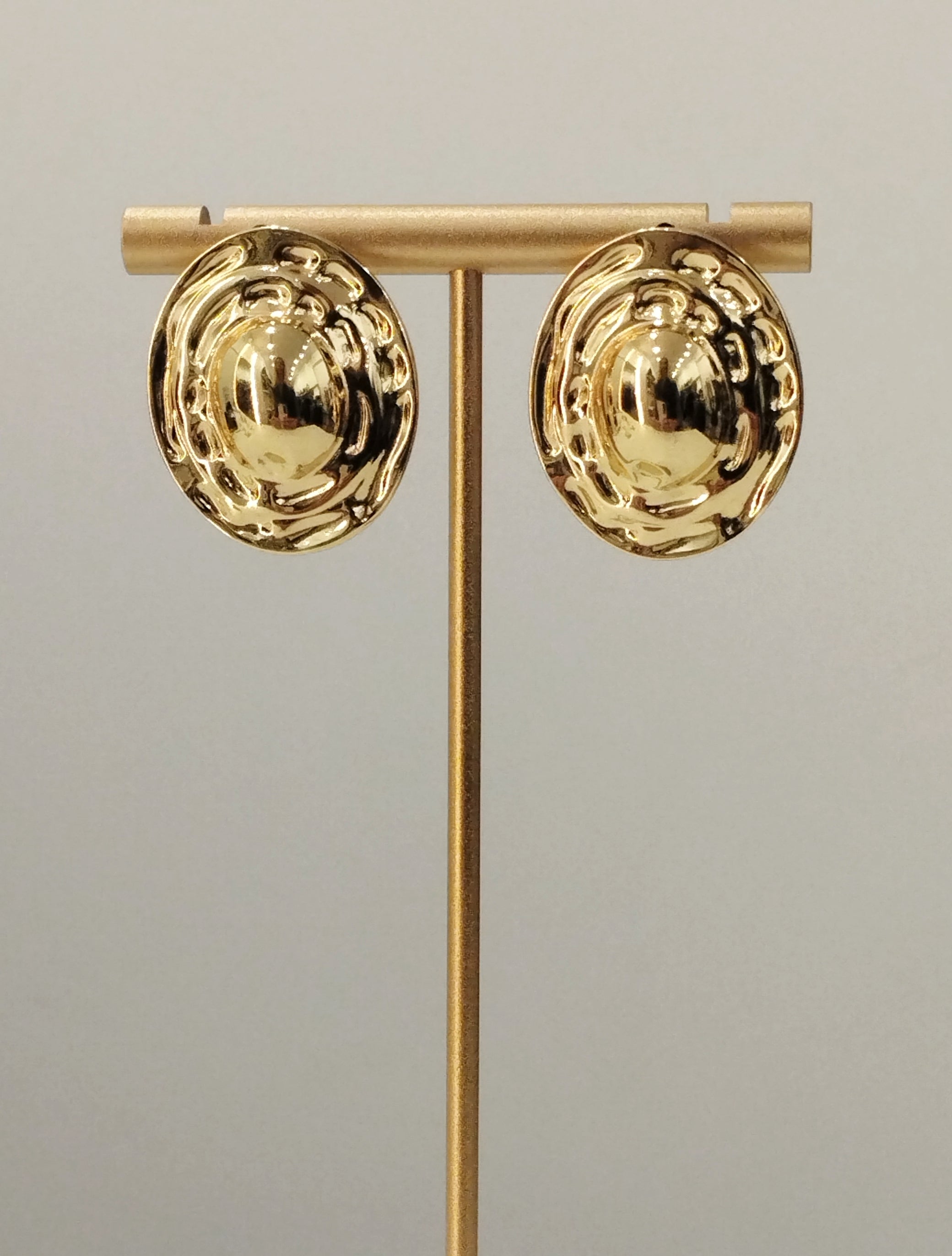 Χρυσά Ατσάλινα Καρφωτά Σκουλαρίκια | Gold Steel Stud Earrings