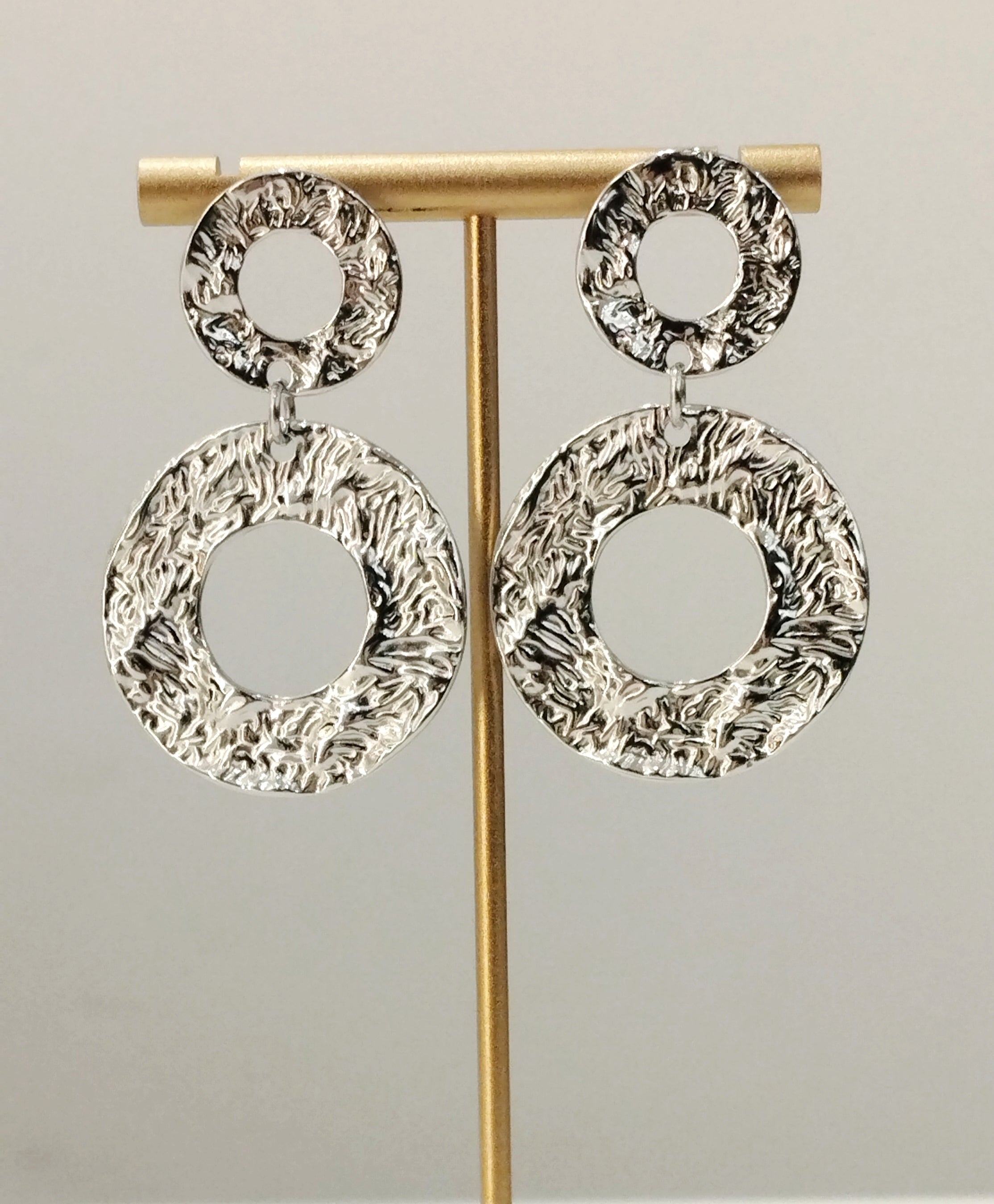 Σκουλαρίκια Κρεμαστά Σφυρήλατα | Hummered Dangling Earrings