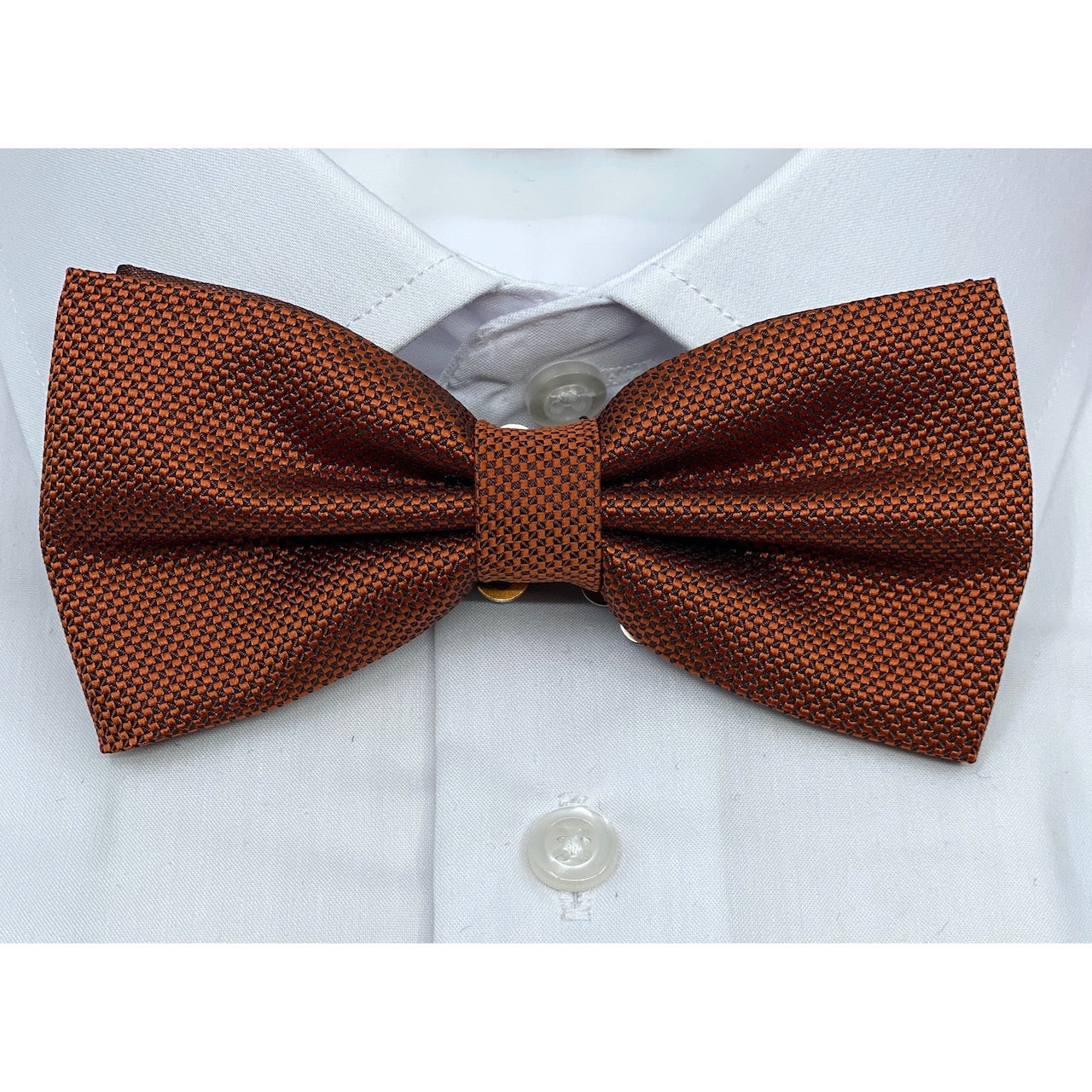 Παπιγιόν Τύπου Oxford Σετ με Μαντήλι σε Χρώμα Χαλκού