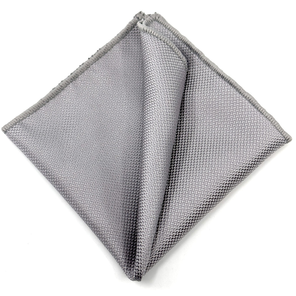 Γκρι-Ασημί Παπιγιόν Τύπου Oxford Σετ με Μαντήλι