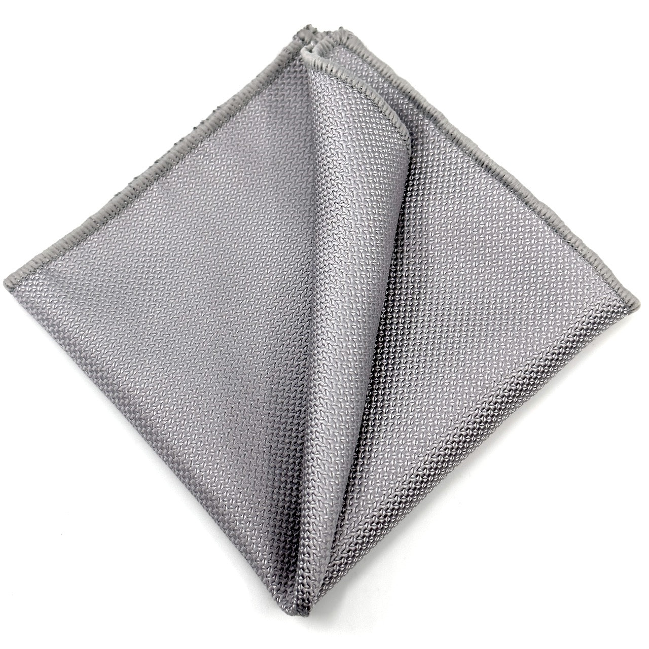 Γκρι-Ασημί Παπιγιόν Τύπου Oxford Σετ με Μαντήλι