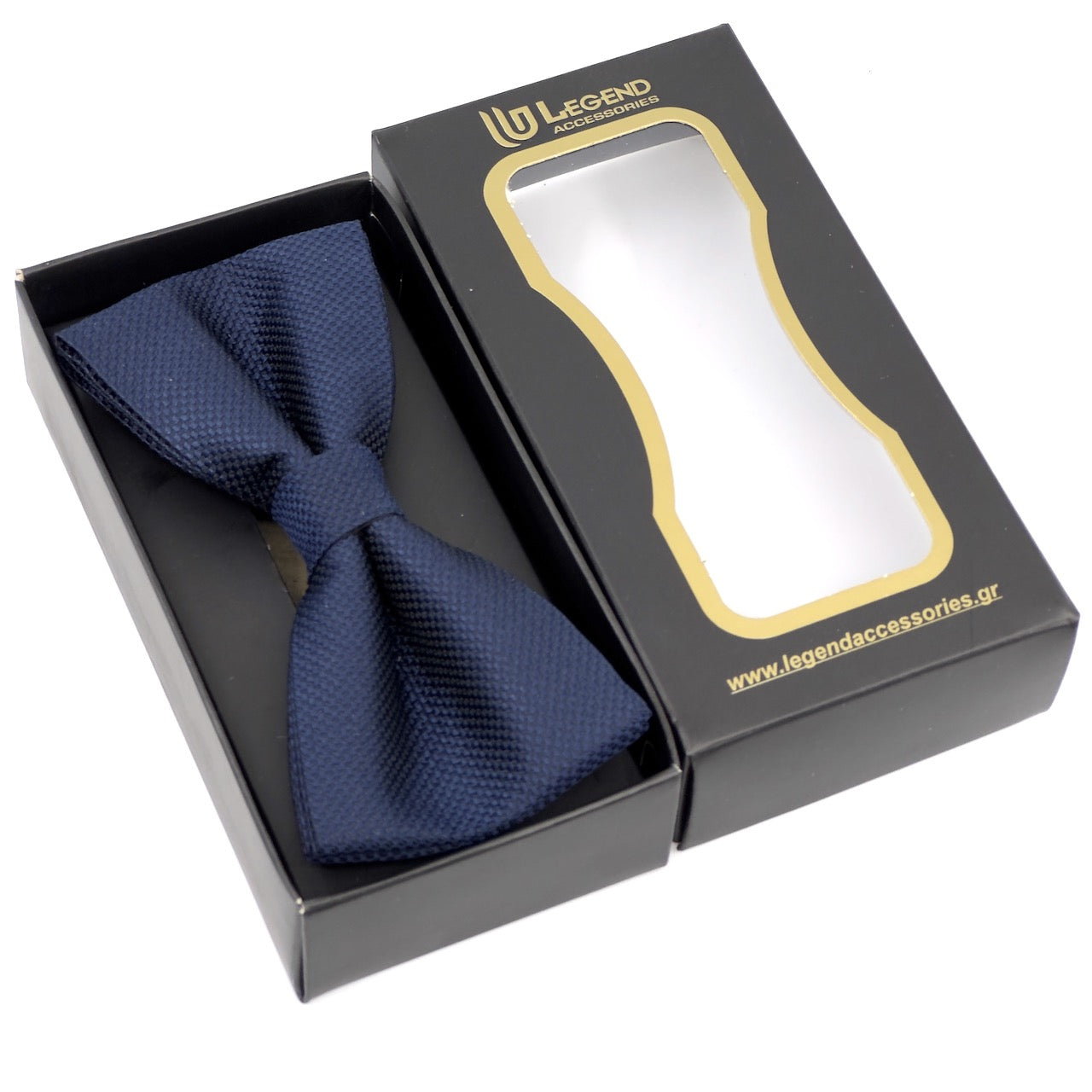 Μπλε Παπιγιόν Τύπου Oxford Σετ με Μαντήλι