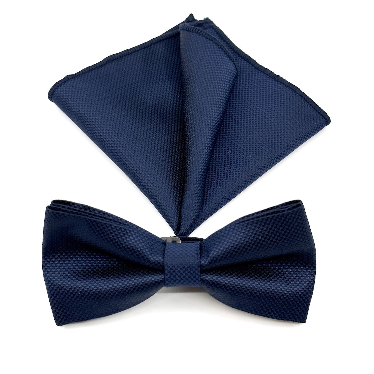 Μπλε Παπιγιόν Τύπου Oxford Σετ με Μαντήλι