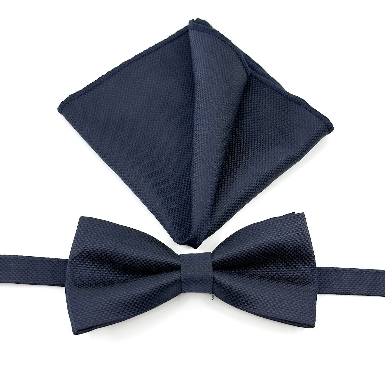 Σκούρο Μπλε Παπιγιόν Τύπου Oxford Σετ με Μαντήλι