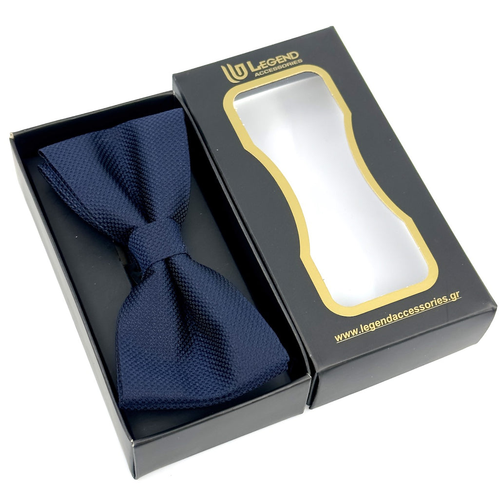 Σκούρο Μπλε Παπιγιόν Τύπου Oxford Σετ με Μαντήλι