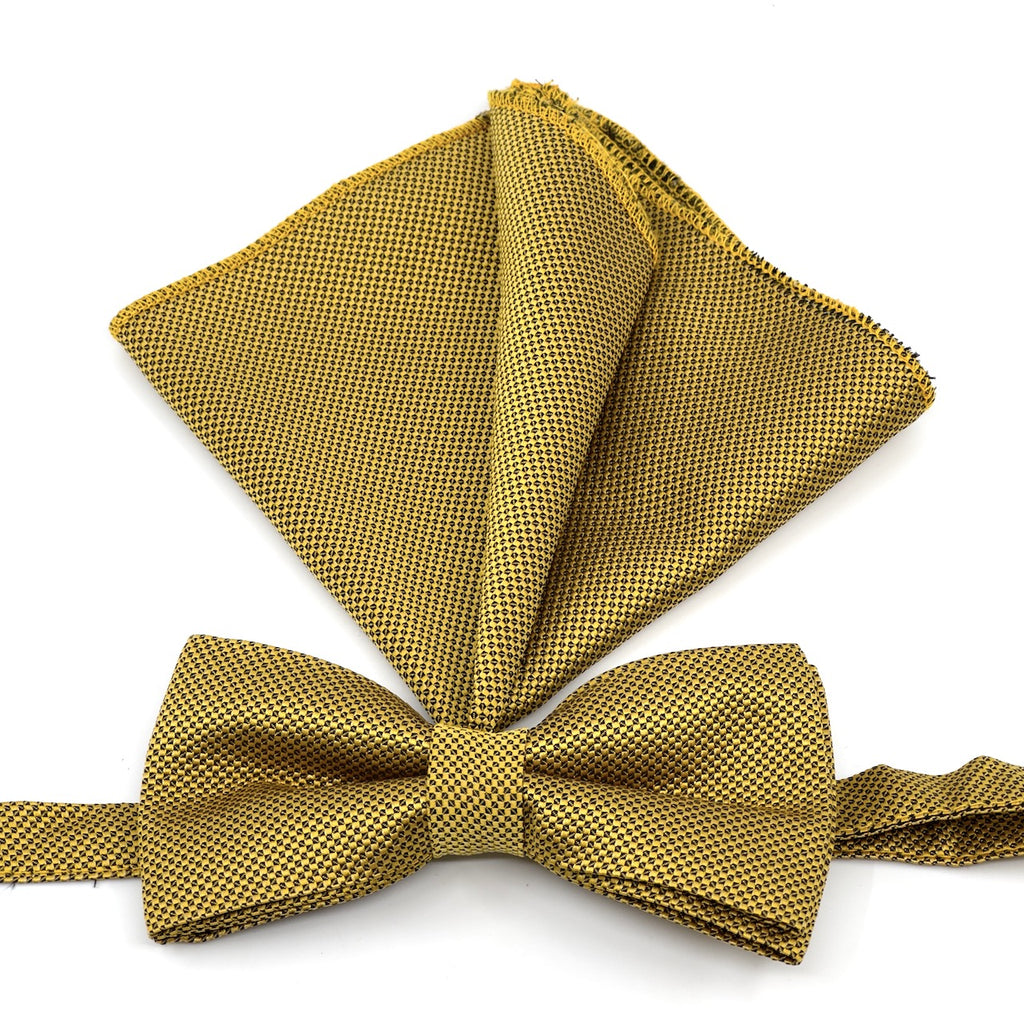 Golden Παπιγιόν Τύπου Oxford Σετ με Μαντήλι