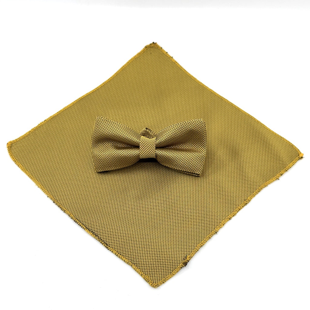 Golden Παπιγιόν Τύπου Oxford Σετ με Μαντήλι