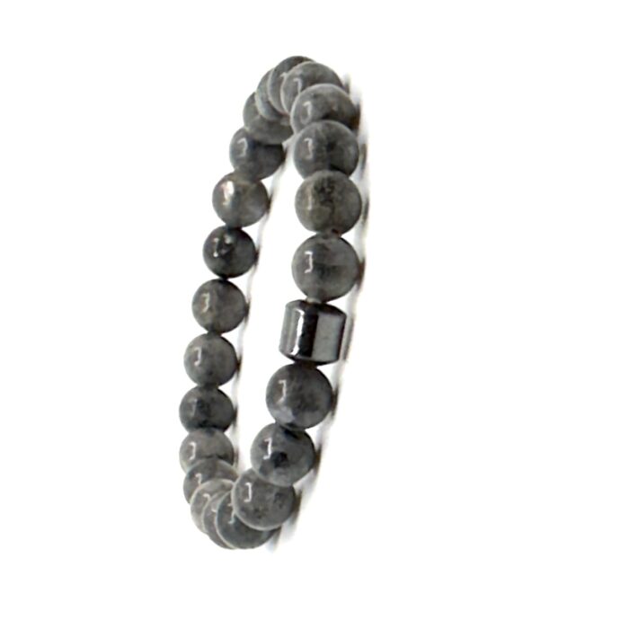 Gray Stone Ελαστικό Βραχιόλι με Φυσικές Πέτρες | Elastic Bracelet with Natural Grey Stones