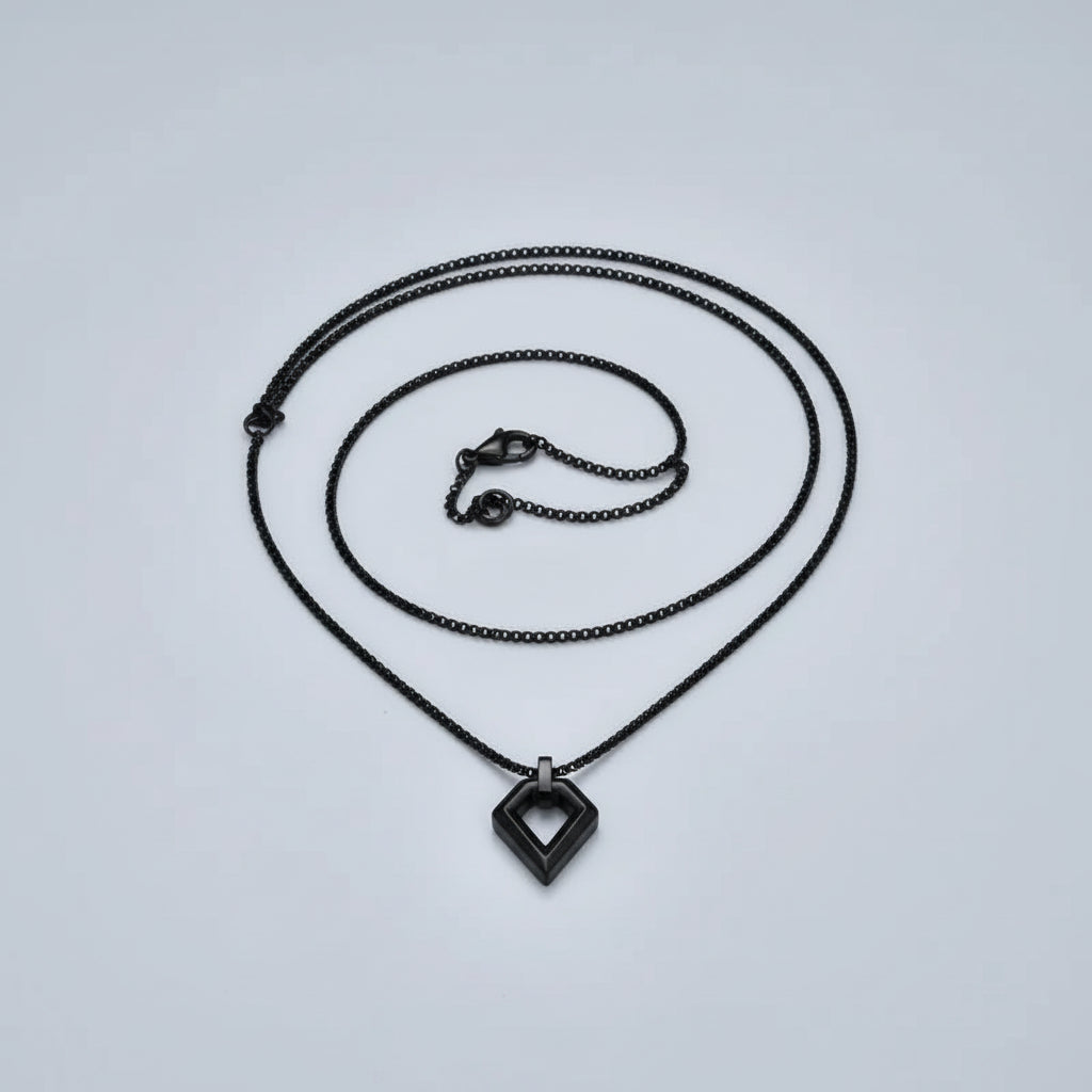 Ανδρική Αλυσίδα Λαιμού με κρεμαστό στοιχείο Ρόμβο