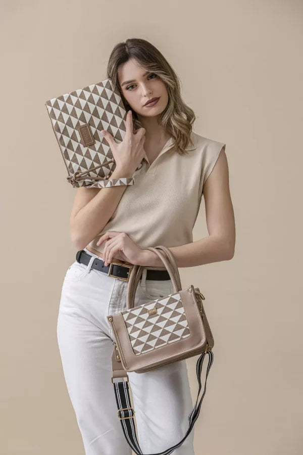 Tote bag μεσαίου μεγέθους Pyramids - Fragola