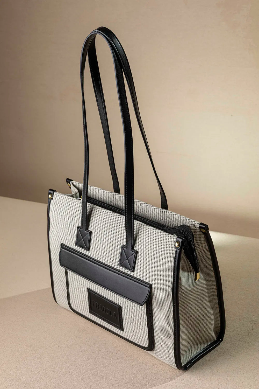 Τετράγωνη τσάντα ώμου από καραβόπανο