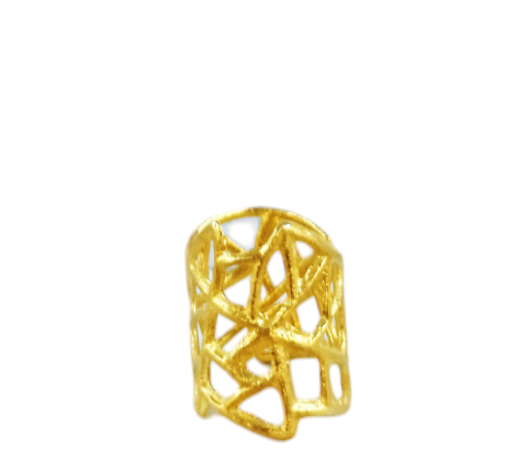 Χειροποίητο Δαχτυλίδι 24Κ Επιχρύσωμα – Ρυθμιζόμενο | Handmade Gold Plated Ring 24K