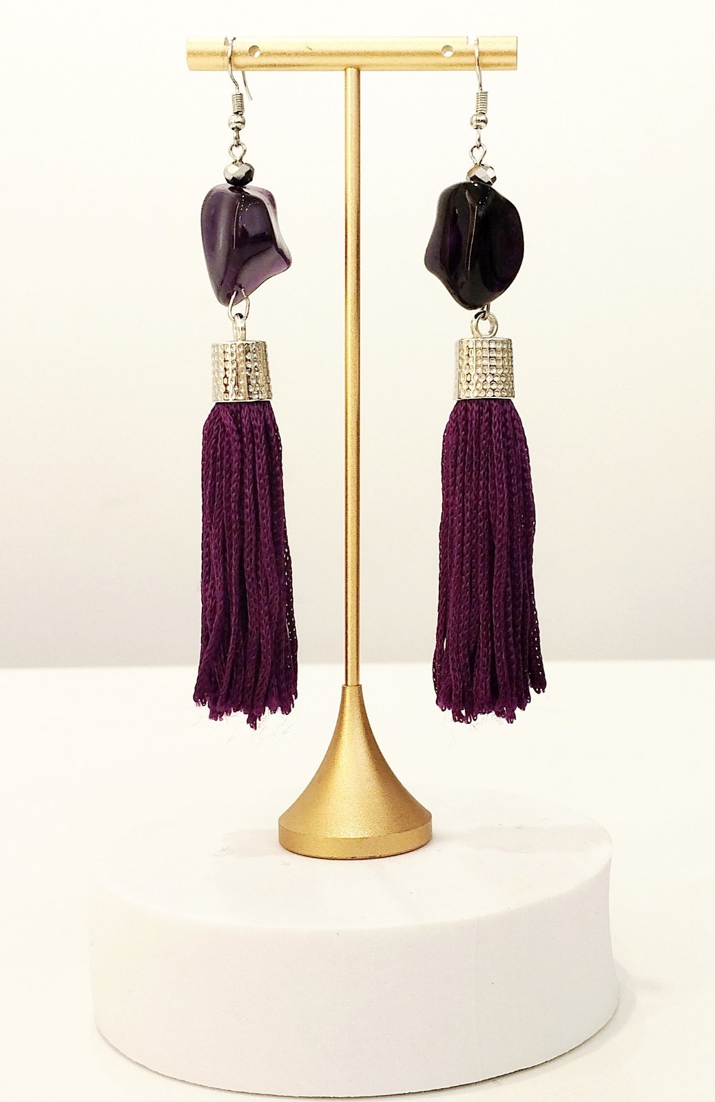 Χειροποίητα Κρεμαστά Σκουλαρίκια με φούντα |Handmade Tassel Drop Earrings