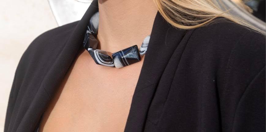 Κολιέ με μεγάλες Πέτρες-Χειροποίητο Statement κόσμημα| Chunky Stone Necklace-Handmade Statement Jewelry