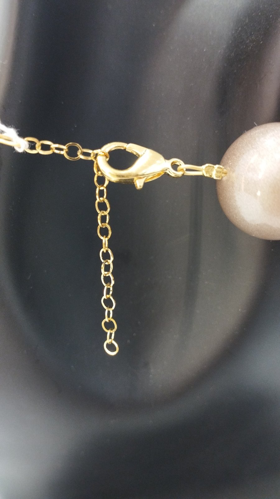 Κολιέ με Λαμπερές Μπεζ-Καφέ Πέρλες | Light Brown Shiny Pearls Necklace