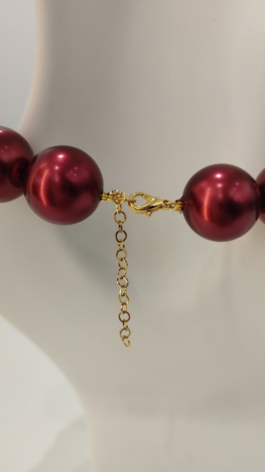 Κολιέ με Λαμπερές Κόκκινες Πέρλες | Red Shiny Pearls Necklace