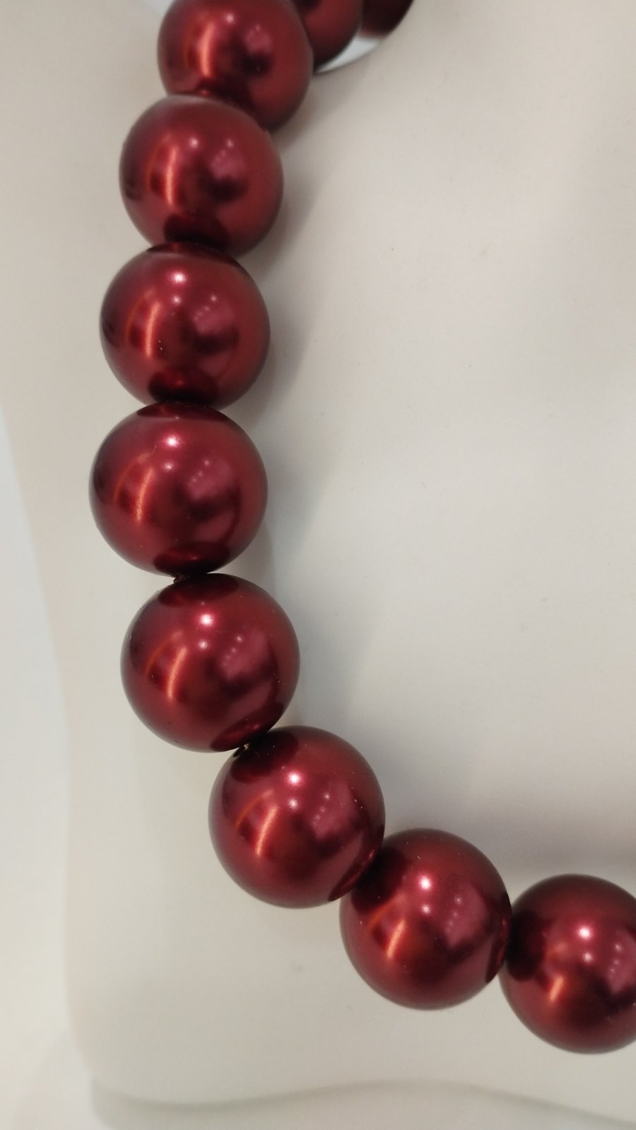 Κολιέ με Λαμπερές Κόκκινες Πέρλες | Red Shiny Pearls Necklace