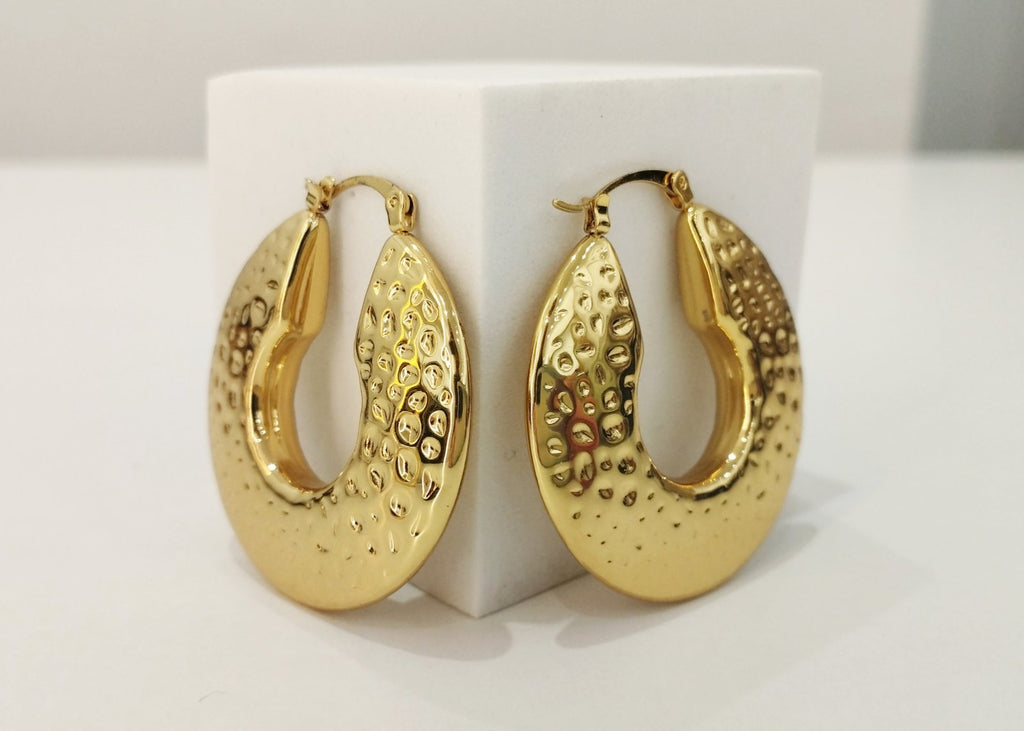 Σκουλαρίκια Σφυρήλατα Κρίκοι  | Hummered Hoop Earrings