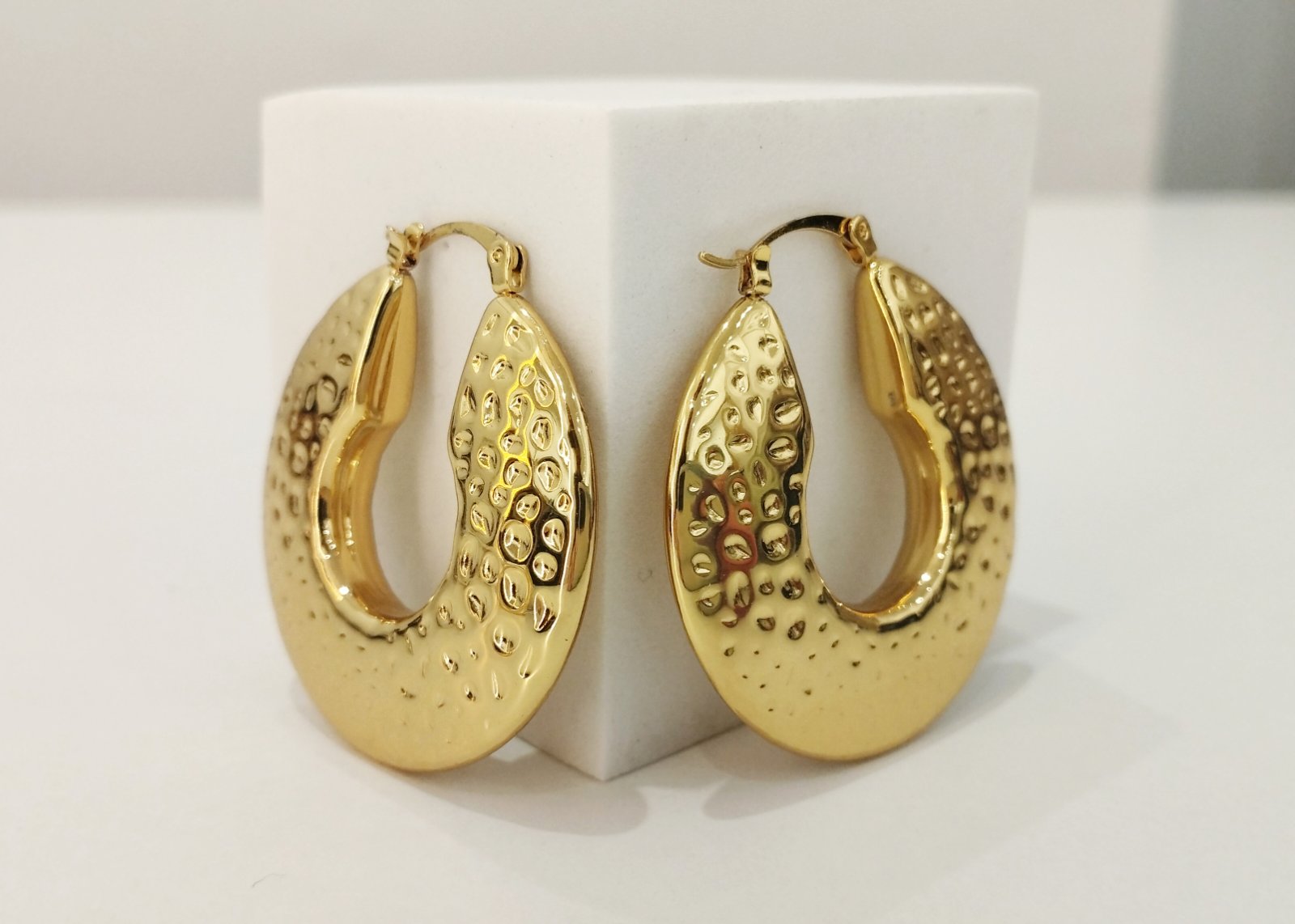 Σκουλαρίκια Σφυρήλατα Κρίκοι  | Hummered Hoop Earrings