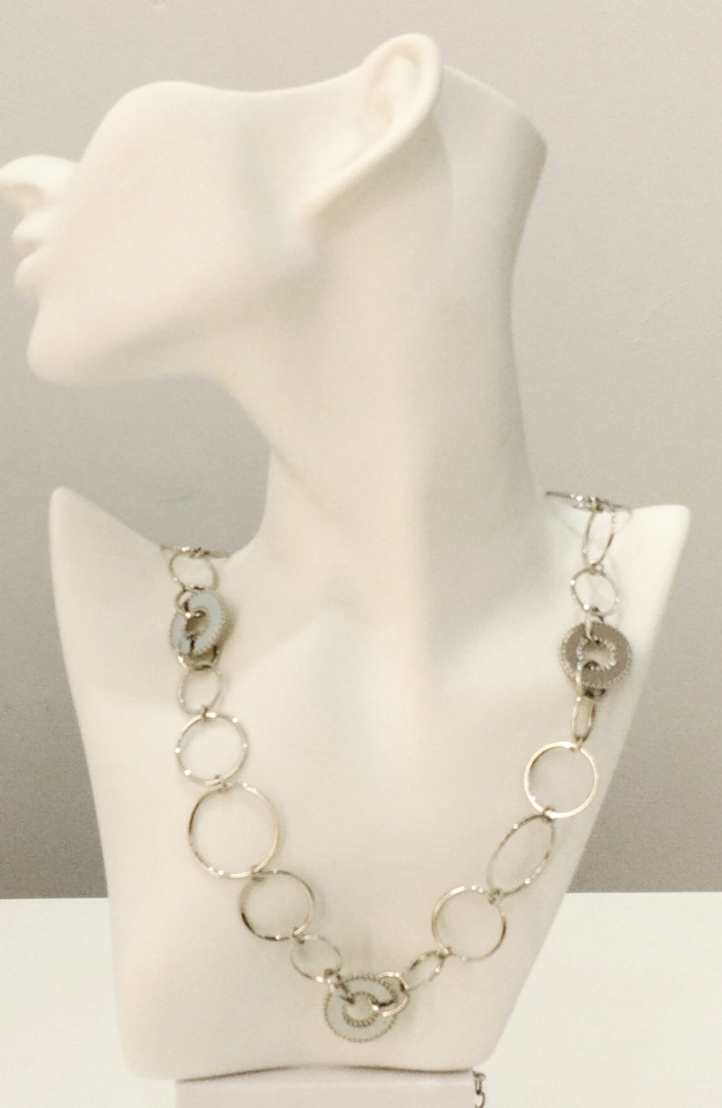 Μακρύ Ατσάλινο Κολιέ με Κρίκους| Long Steel Necklace with Links|