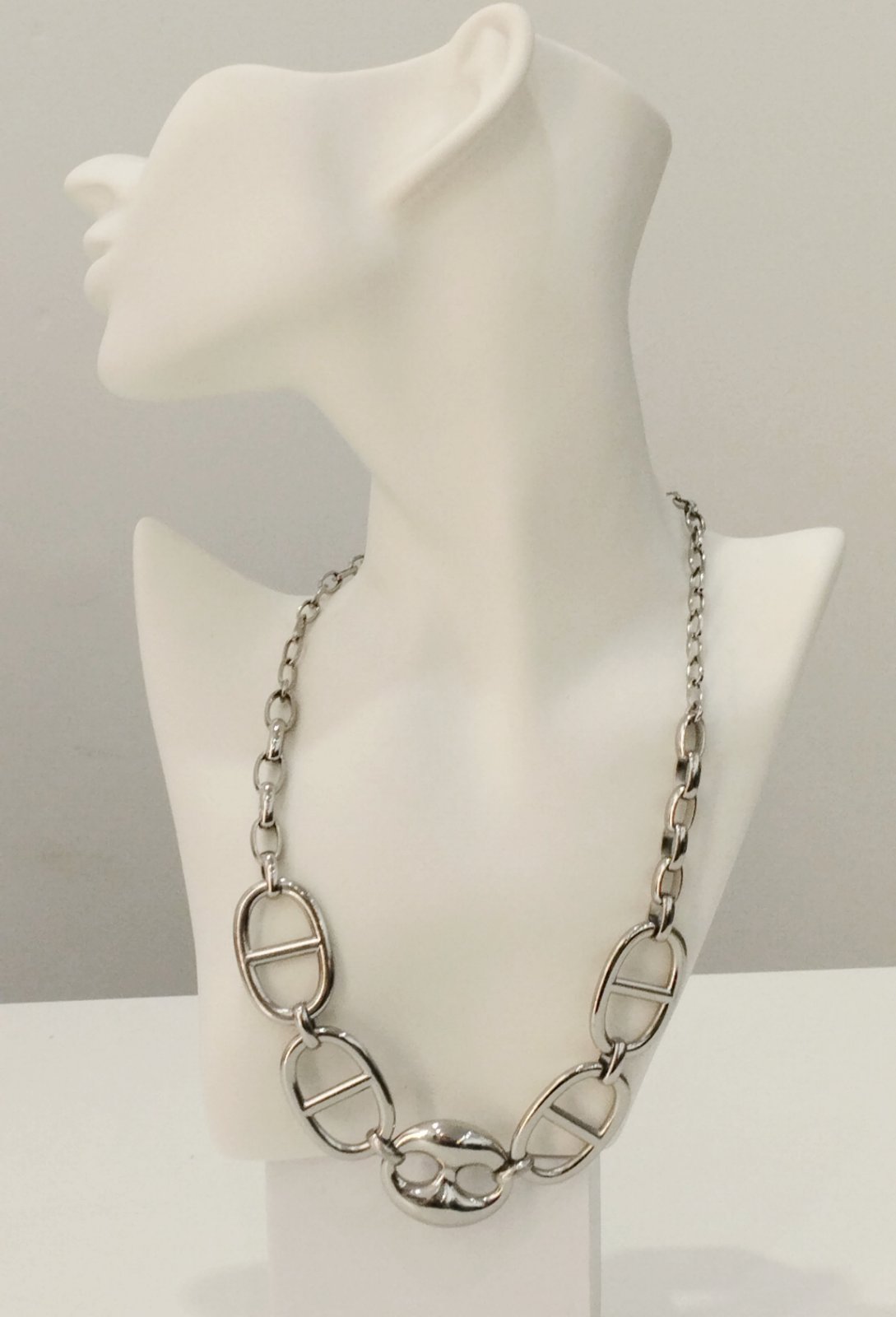 Ατσάλινο Κολιέ με Μοντέρνους Κρίκους | Stainless Steel Necklace with Modern Oval Links