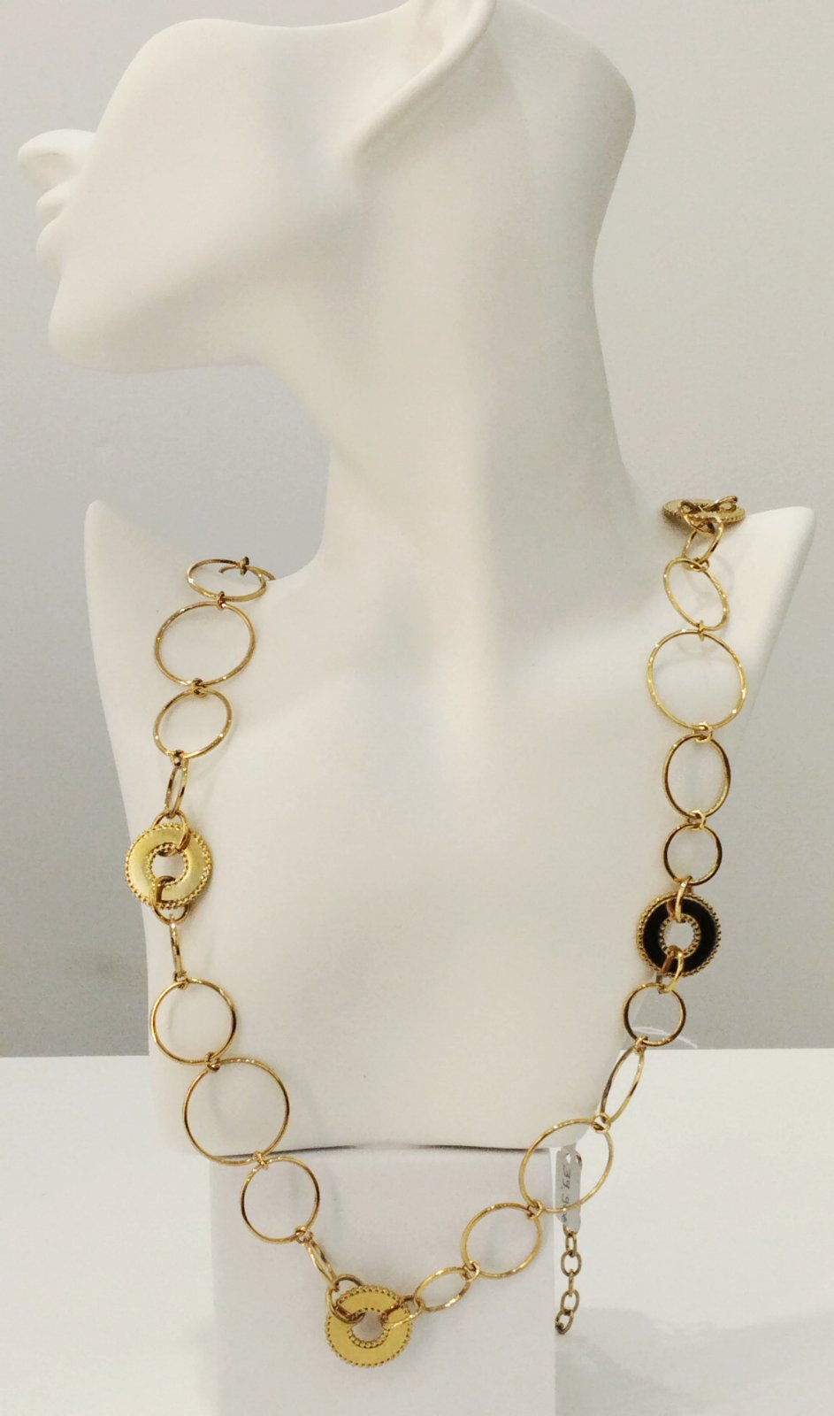 Μακρύ Ατσάλινο Κολιέ με Κρίκους| Long Steel Necklace with Links|