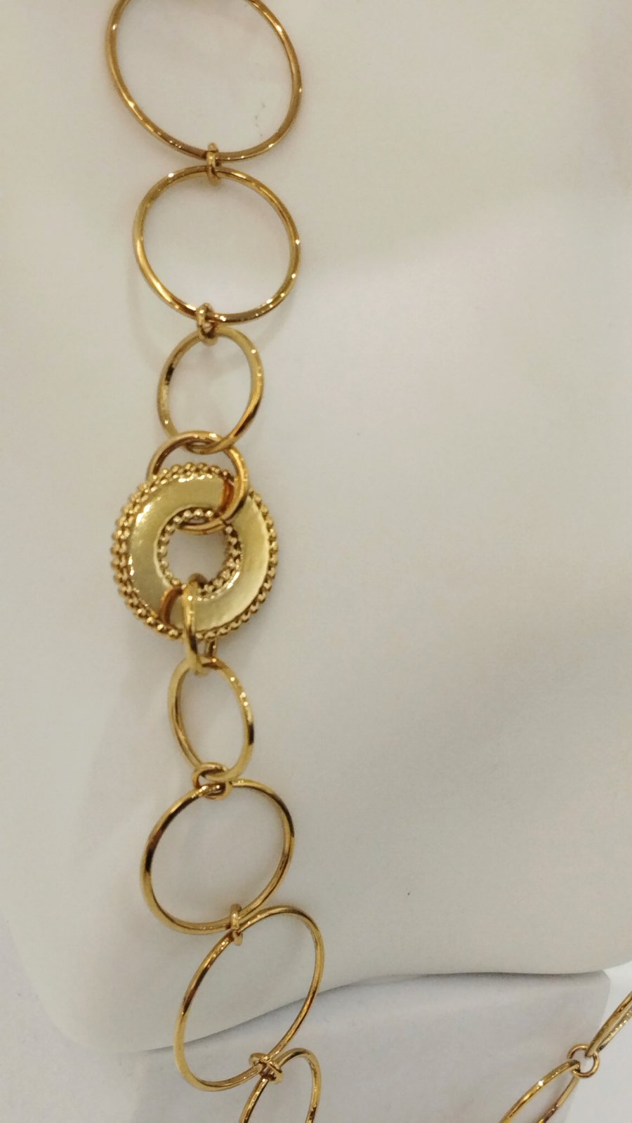 Μακρύ Ατσάλινο Κολιέ με Κρίκους| Long Steel Necklace with Links|