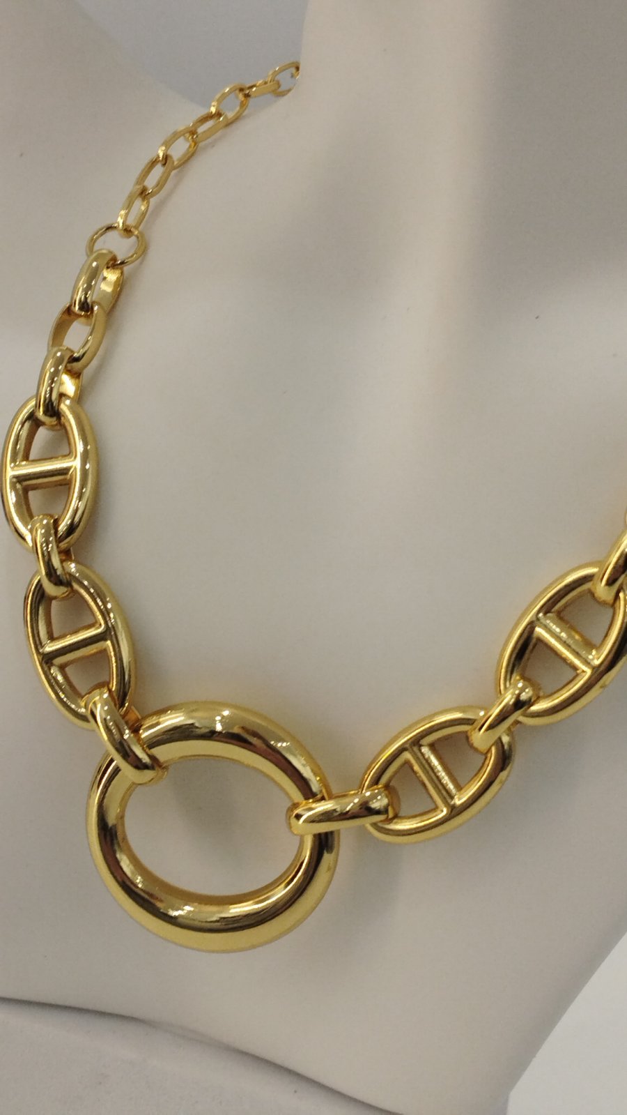 Ατσάλινο Κολιέ με Μοντέρνους Κρίκους | Stainless Steel Necklace with Modern Oval Links