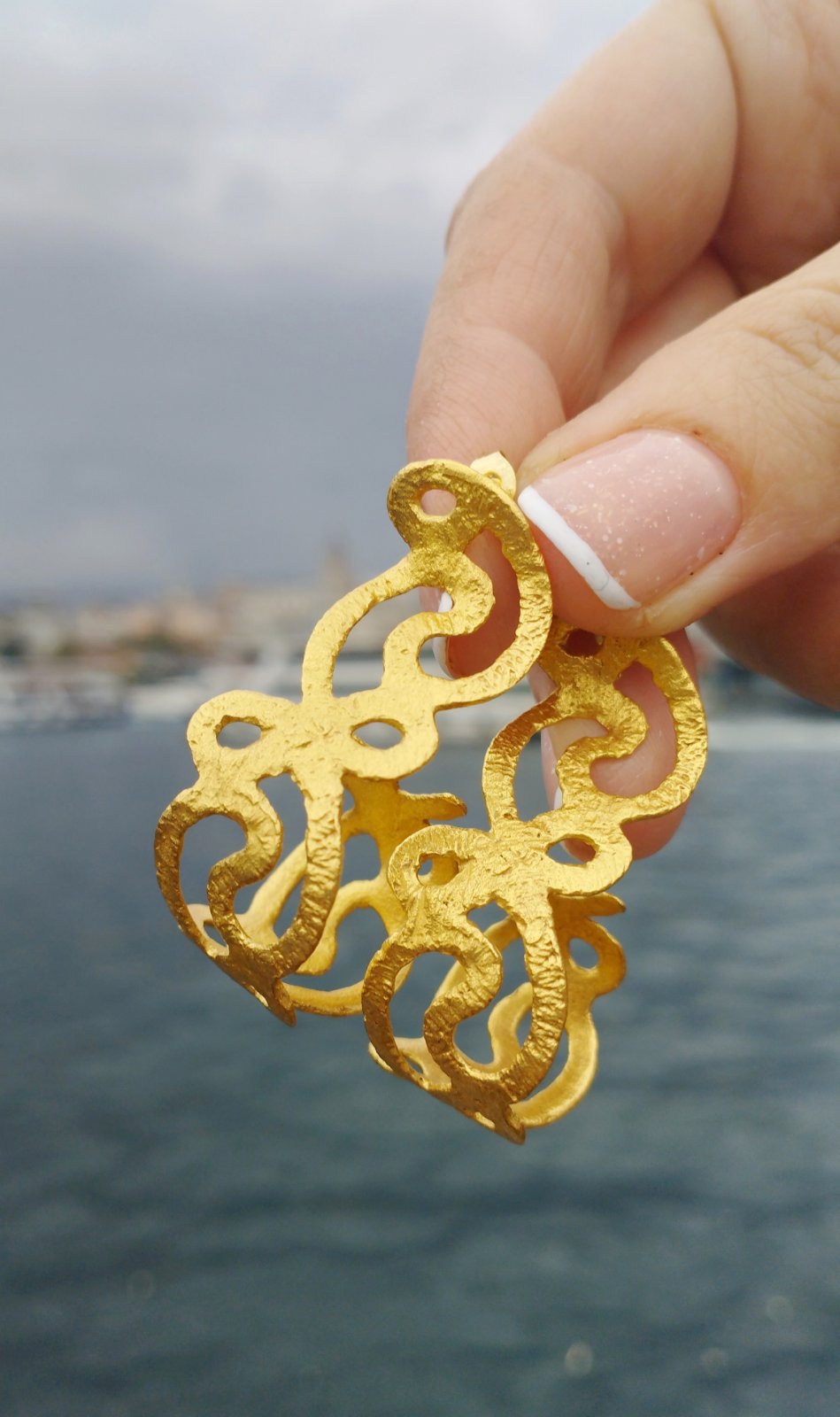 Χειροποίητα Χρυσά Σκουλαρίκια | Handmade Gold Earrings