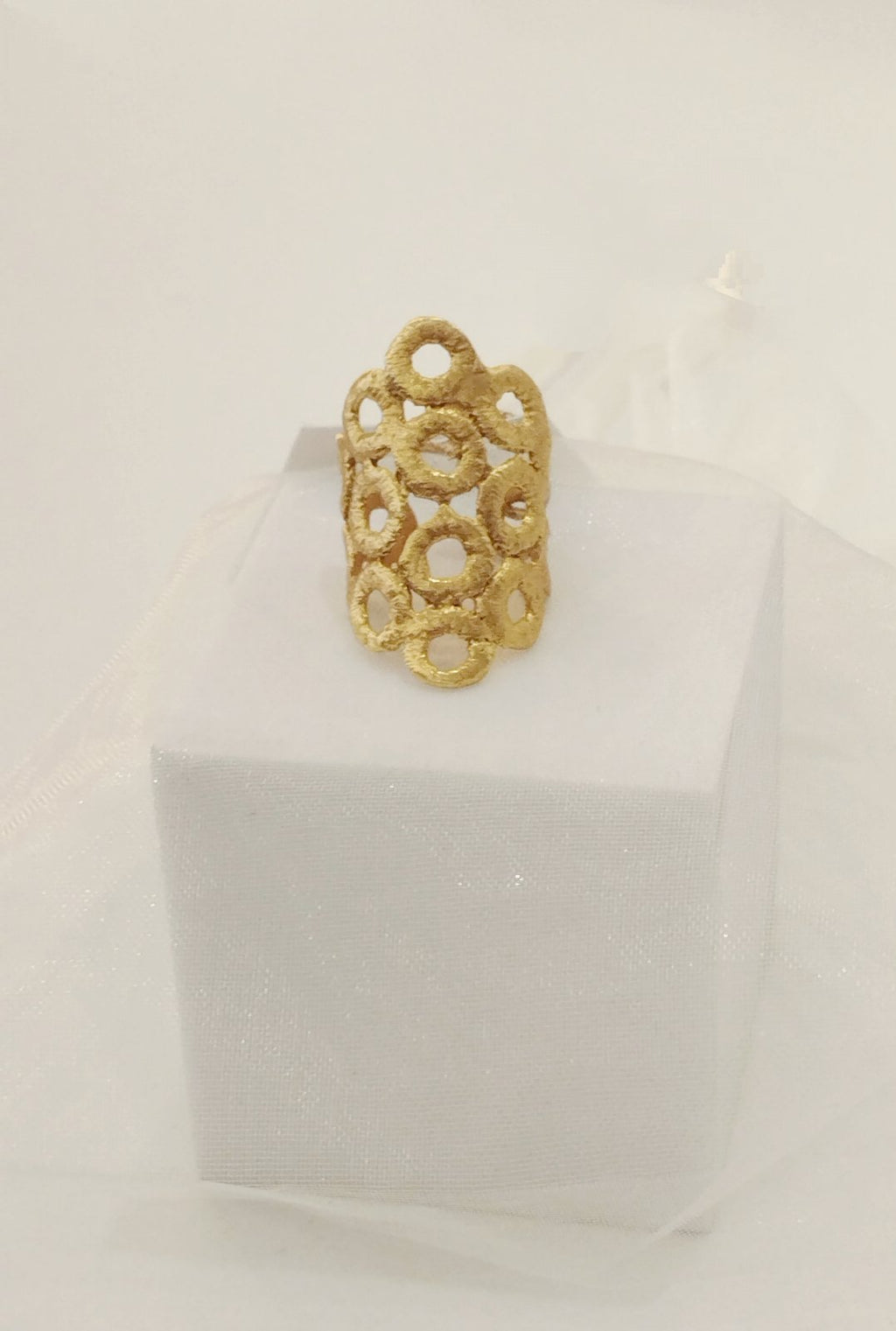 Χειροποίητο Δαχτυλίδι 24Κ Επιχρύσωμα – Ρυθμιζόμενο  |  Handmade 24K Gold Plated RIng