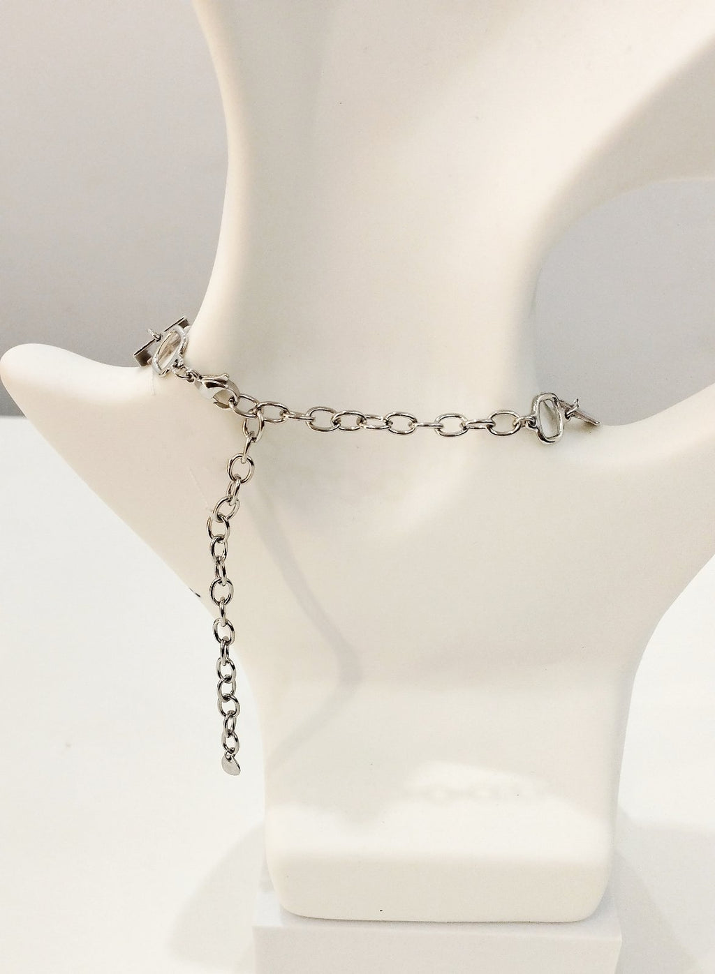 Κολιέ ατσάλινο με σφυρήλατα παραλληλόγραμμα