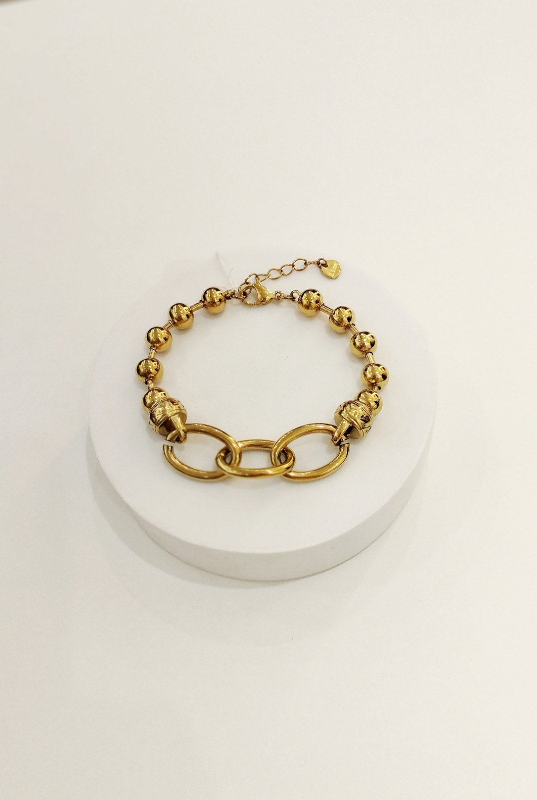 Βραχιόλι ατσάλινη αλυσίδα με μπίλιες