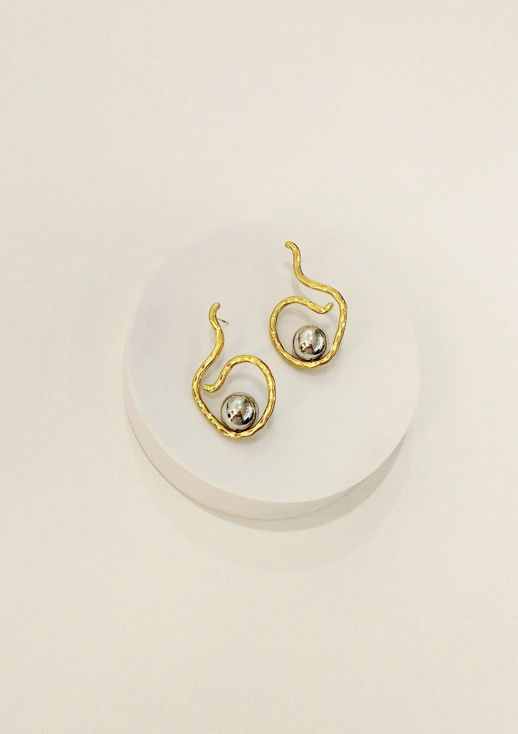 Σκουλαρίκια ατσάλινα δίχρωμα