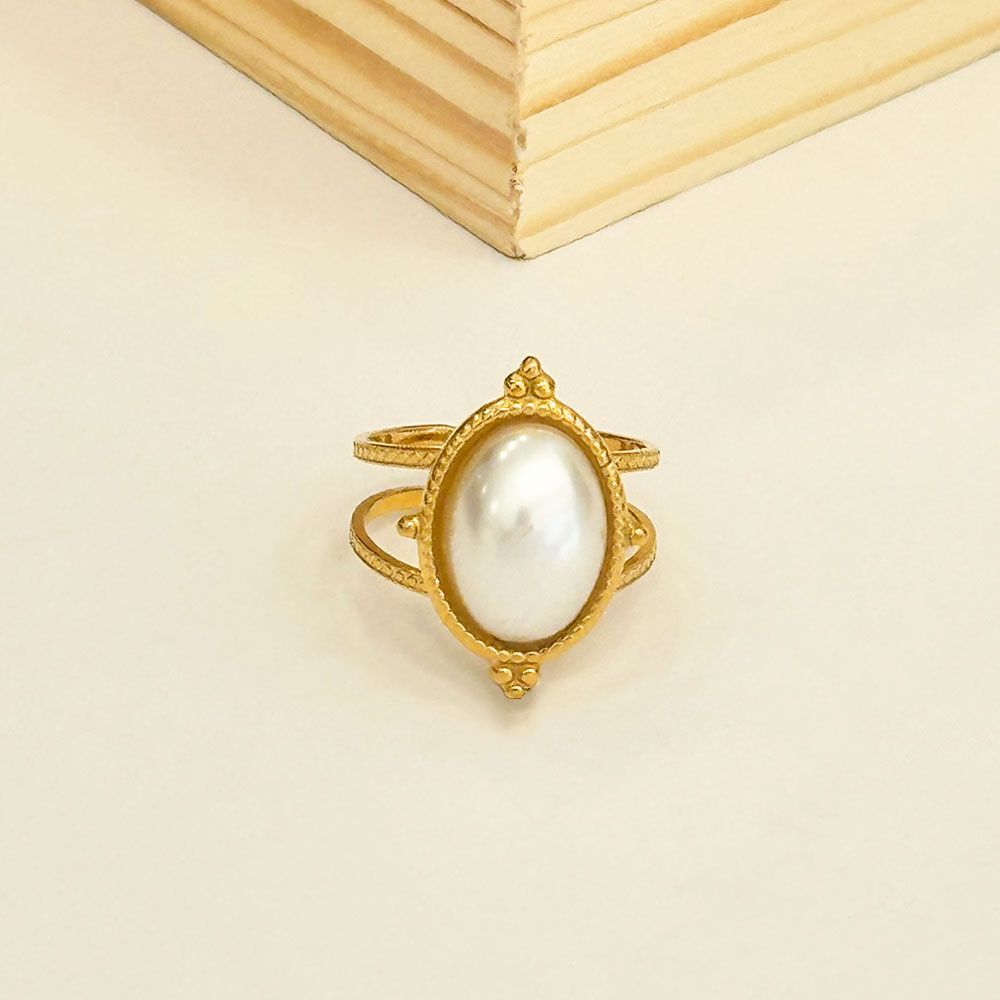 Γυναικείο Ατσάλινο Δαχτυλίδι Με Πέρλα | Woman’s Steel Ring