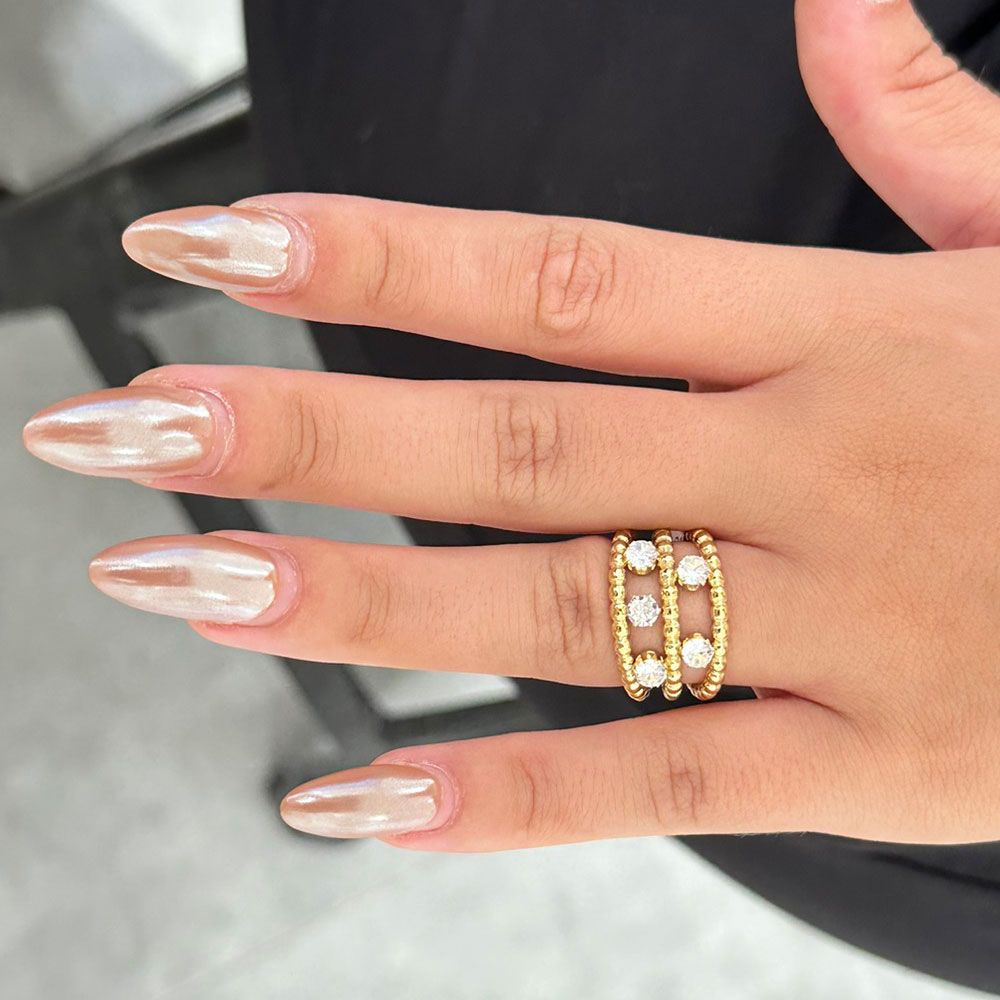 Γυναικείο Ατσάλινο Δαχτυλίδι με Πέτρες | Woman’s Steel Ring with Stones